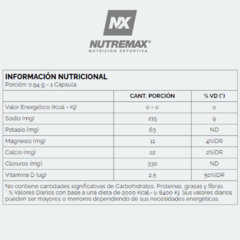 Nutremax Pro Salts Cápsulas de Electrolitos - tienda online