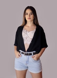 Short mom jeans lavagem clara - comprar online