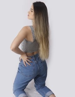 calça mom jeans azul - comprar online