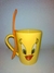 Taza cerámica + cuchara de regalo piolin