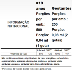 Bio Vit.B9+ em gotas Puravida 20ml. - comprar online