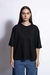 Remera over boxy - Negro