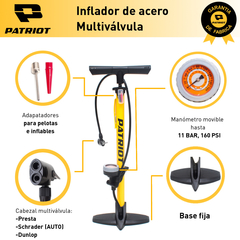 Inflador de pie amarillo Patriot - comprar online