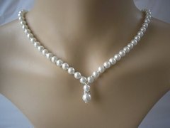 Gargantilha De Pérolas Com Detalhes De Strass - Safira Souza Atelier