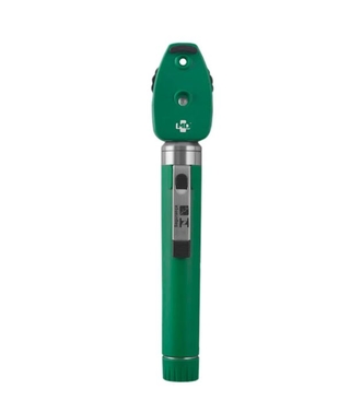 Oftalmoscópio MD 2.5V Omni 3000 LED com estojo macio - Verde