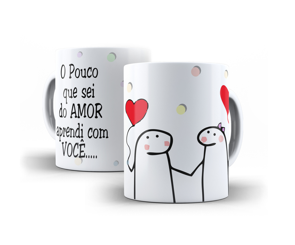 Caneca Namorados Amor Love Flork Casal Meme Cerâmica 325ml - Pandika -  Canecas - Magazine Luiza