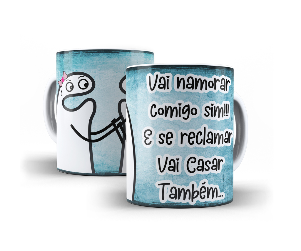 Caneca Namorados Amor Love Flork Casal Meme Cerâmica 325ml - Pandika -  Canecas - Magazine Luiza