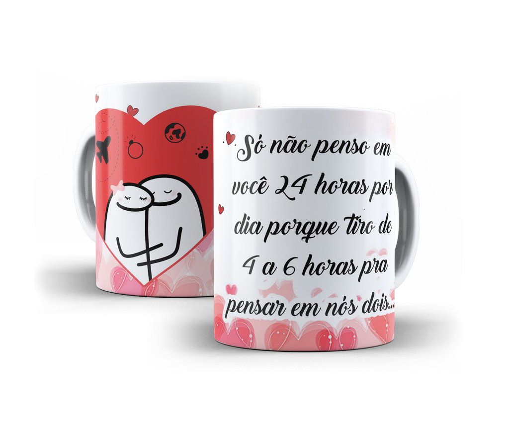 Caneca Namorados Eu te Amo Amor Love Flork Casal Meme Cerâmica 325ml, Magalu Empresas