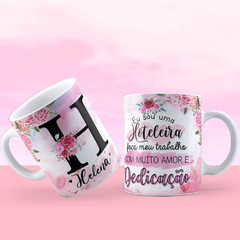 Caneca Alfabeto Flores Personalizada COM SEU NOME E PROFISSÕES - TODAS AS LETRAS E PROFISSÕES DISPONÍVEIS - comprar online