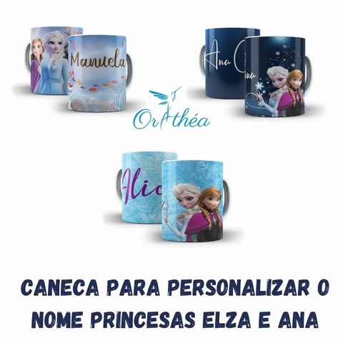 Caneca da Coleção Princesa Tiana para personalizar o nome em