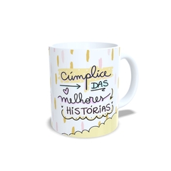 Caneca Amiga pro que Der e Vier 325ml em cerâmica Orathea - Personalize Canecas Azulejos e mais | Orathea Presentes