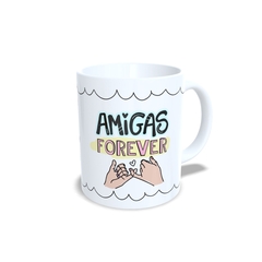 Caneca Mais que Amigas Irmãs 325ml em cerâmica Orathea - Personalize Canecas Azulejos e mais | Orathea Presentes