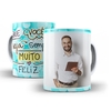 Caneca Seja sempre muito Feliz 325ml em ceramica Orathea