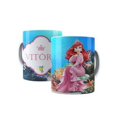 Caneca Princesa Ariel 325ml Orathea - Personalize com Nome - loja online