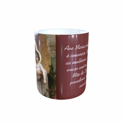 Caneca Oração Ave Maria Religioso em cerâmica 325ml Orathea na internet