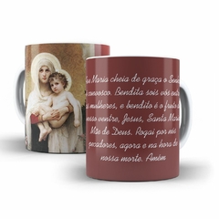 Caneca Oracao Ave Maria Religioso em ceramica 325ml Orathea