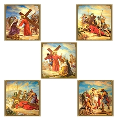 Kit de 15 Quadros Via Sacra em azulejo decorativo vários tamanhos Orathea na internet