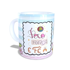 Caneca Foco Força e Fé 325ml em cerâmica Orathea - comprar online