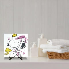 Quadro Azulejo Snoopy no Banho com suporte Orathea na internet