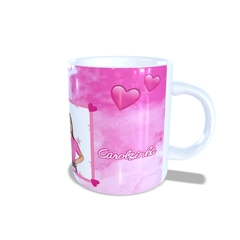 Caneca Branca Barbie 325ml com nome e Foto Orathea na internet