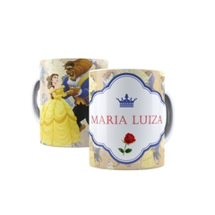 Caneca Princesa Bela e a Fera 325ml Orathea - Personalize com Nome - Personalize Canecas Azulejos e mais | Orathea Presentes