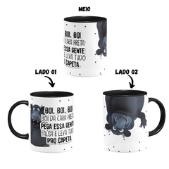 Caneca Boi da Cara Preta em cerâmica colorida 325ml Orathea - Personalize Canecas Azulejos e mais | Orathea Presentes