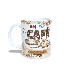 Caneca Um Café com Leitura e as coisas 325ml em cerâmica Orathea - comprar online