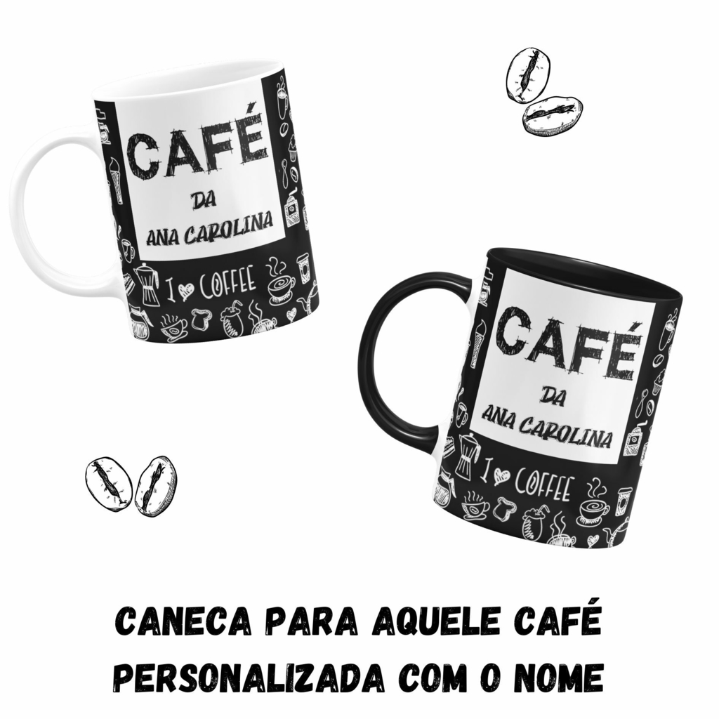 Caneca Feliz Natal Desenho 01 - Interior E Alça Branca