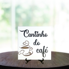 Quadro Azulejo Cantinho do Café com suporte Orathea - comprar online