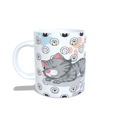 Caneca Gatinho Dormindo 325ml em cerâmica Orathea - comprar online