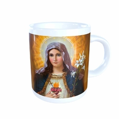 Caneca Coração Imaculado de Maria Religioso em cerâmica 325ml Orathea - Personalize Canecas Azulejos e mais | Orathea Presentes