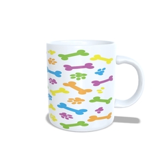 Caneca Ossinho Colorido 325ml em cerâmica Orathea - Personalize Canecas Azulejos e mais | Orathea Presentes