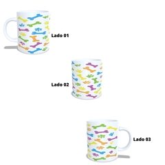 Caneca Ossinho Colorido 325ml em cerâmica Orathea - loja online