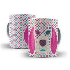 Caneca Dog Colorido 325ml em ceramica Orathea 