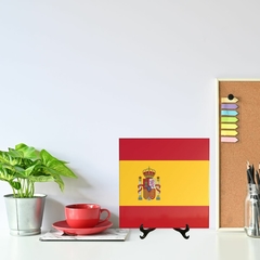 Quadro Azulejo Bandeira da Espanha com suporte Orathea na internet