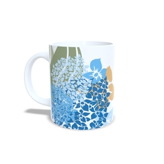 Caneca Floral Azul para personalizar o nome 325ml em cerâmica Orathea - comprar online