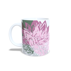 Caneca Floral Lilás para personalizar o nome 325ml em cerâmica Orathea - comprar online