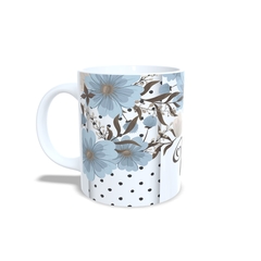 Caneca Floral Chique para personalizar o nome 325ml em cerâmica Orathea - comprar online