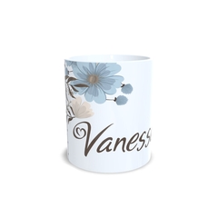 Caneca Floral Chique para personalizar o nome 325ml em cerâmica Orathea na internet