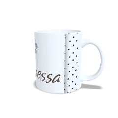 Caneca Floral Chique para personalizar o nome 325ml em cerâmica Orathea - Personalize Canecas Azulejos e mais | Orathea Presentes