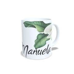 Caneca Floral Fofa para personalizar o nome 325ml em cerâmica Orathea na internet