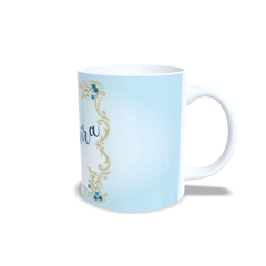 Caneca Floral Sonhos para personalizar o nome 325ml em cerâmica Orathea - Personalize Canecas Azulejos e mais | Orathea Presentes