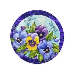 Mouse Pad Redondo Floral 18x18cm Orathea