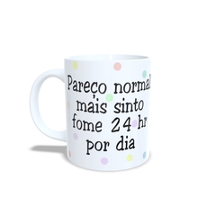 Caneca Flork Fome 24 horas por dia 325ml em cerâmica Orathea - comprar online