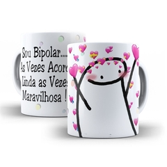 Caneca Flork Sou Bipolar 325ml em ceramica Orathea 