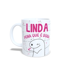 Caneca Flork Linda pena que é doida 325ml em cerâmica Orathea - comprar online