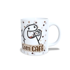 Caneca Flork Sem Café com Café 325ml em cerâmica Orathea - Personalize Canecas Azulejos e mais | Orathea Presentes