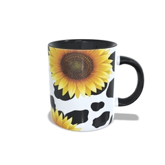 Caneca Girassol em cerâmica colorida 325ml Orathea na internet