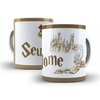 Caneca em ceramica 325ml Harry Potter com nome Modelo B Orathea