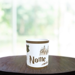 Caneca em cerâmica 325ml Harry Potter com nome Modelo B Orathea na internet